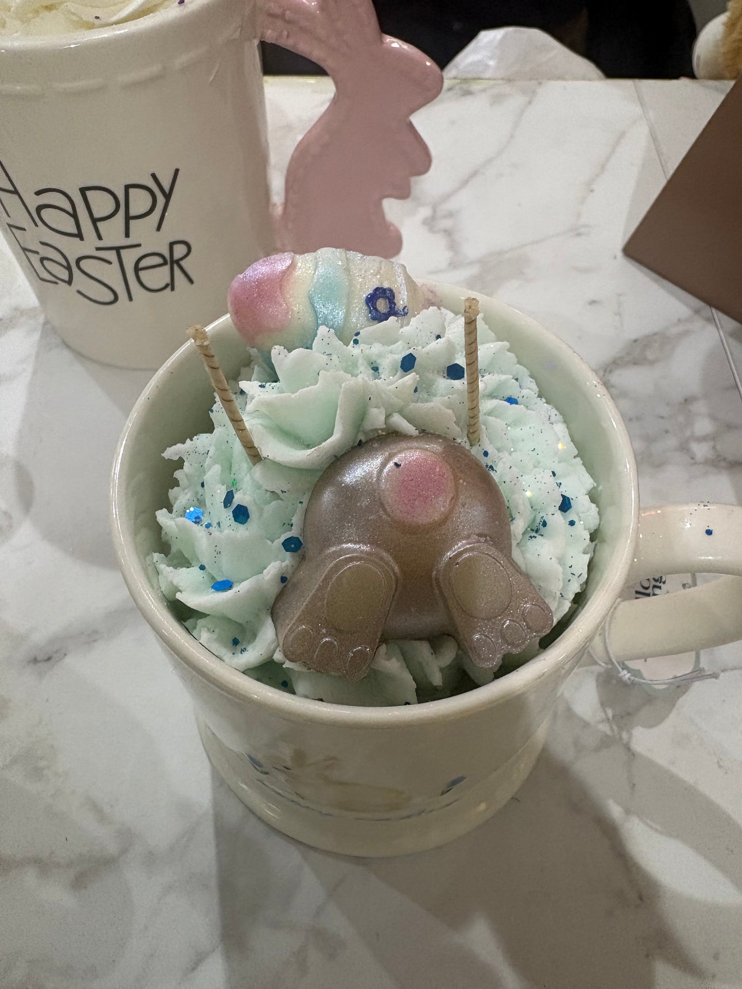 Happy Easter Bunny Mug Soy Candle 🐰🌸