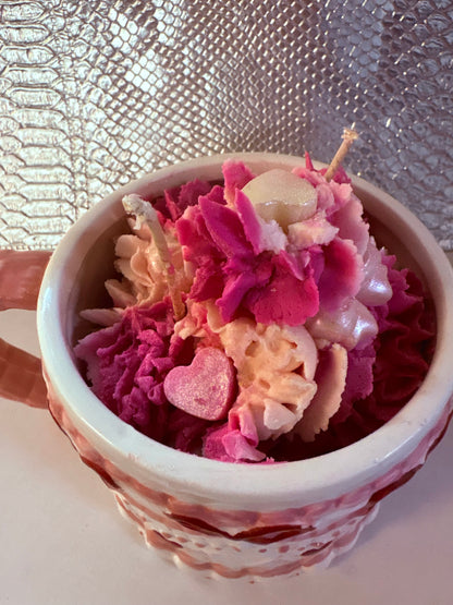 Love Cake Scented Candle, Whipped Cream Candle, Cake inspired Candle, Valentine’s Gift