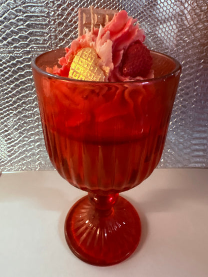 Strawberry Swirl Milkshake Candle