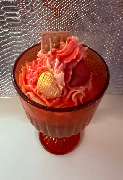 Strawberry Swirl Milkshake Candle