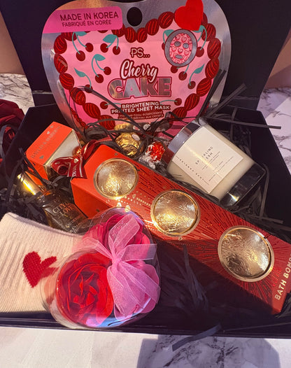 Valentine’s Spa Treat Box with Bath Bomb Trio