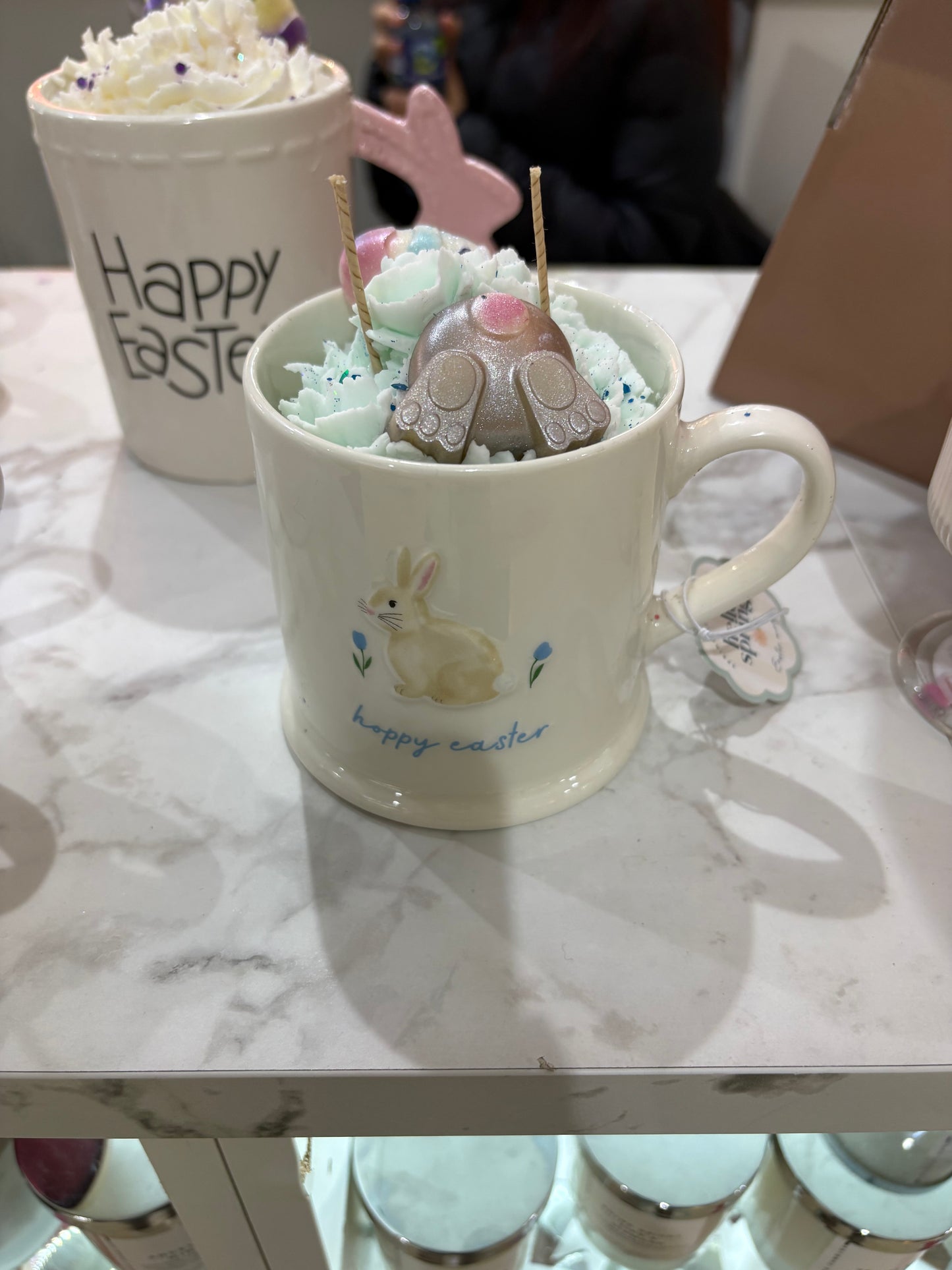 Happy Easter Bunny Mug Soy Candle 🐰🌸