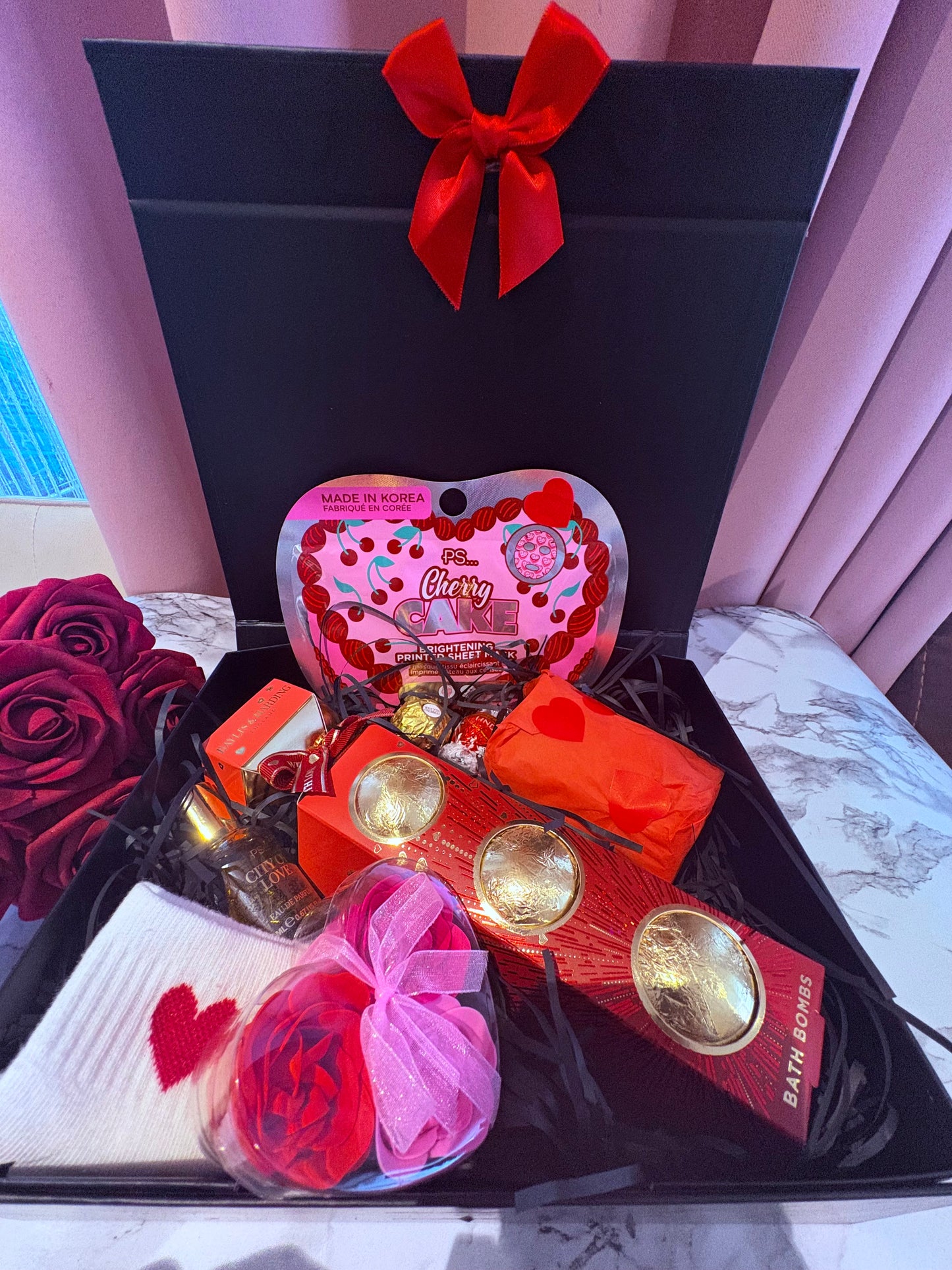 Valentine’s Spa Treat Box with Bath Bomb Trio