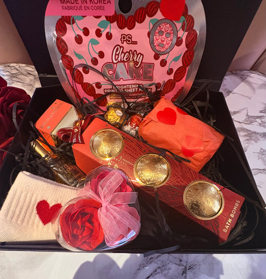 Valentine’s Spa Treat Box with Bath Bomb Trio