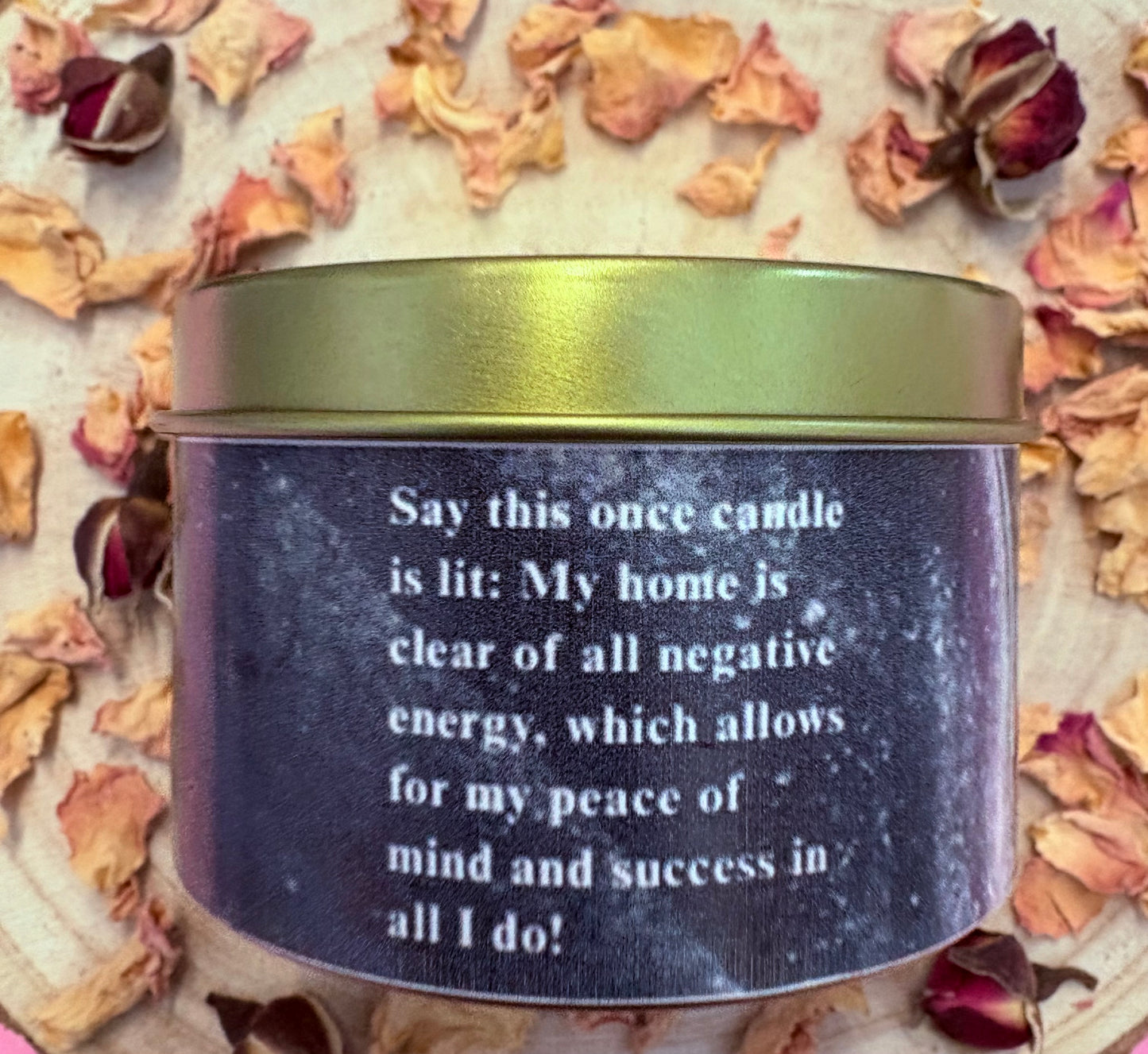 Universal Protection Crystal Candle – Black Tourmaline & Amethyst | Hand-Poured Soy Wax Candle