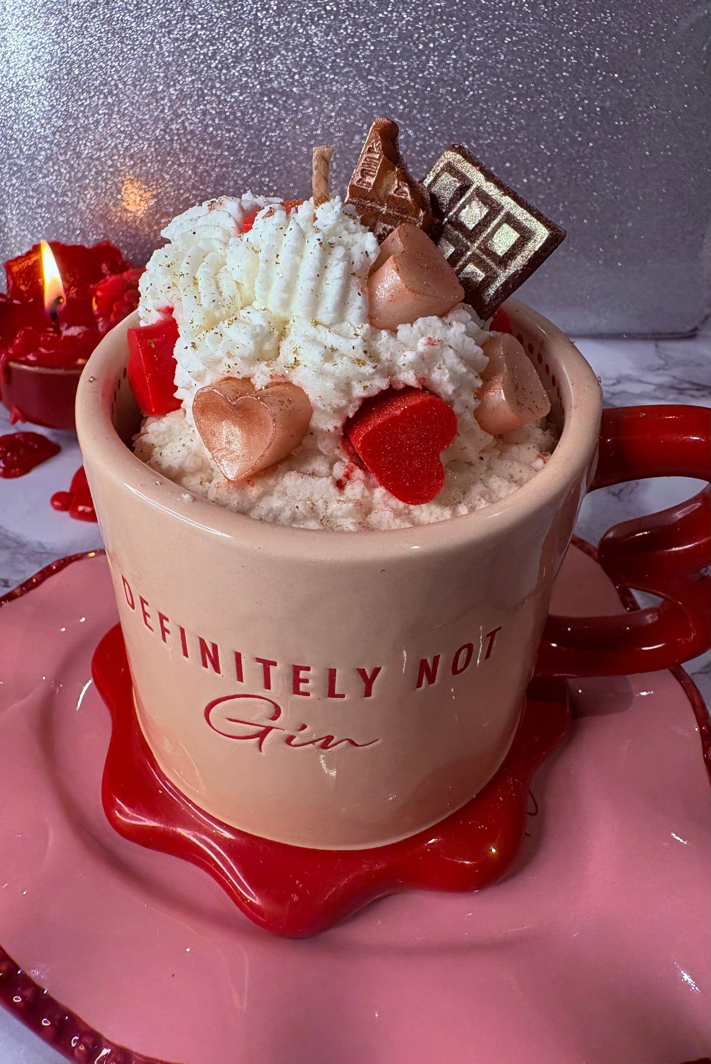 Hot Chocolate with Whipped Cream and Marshmallows Hand poured scented Candle