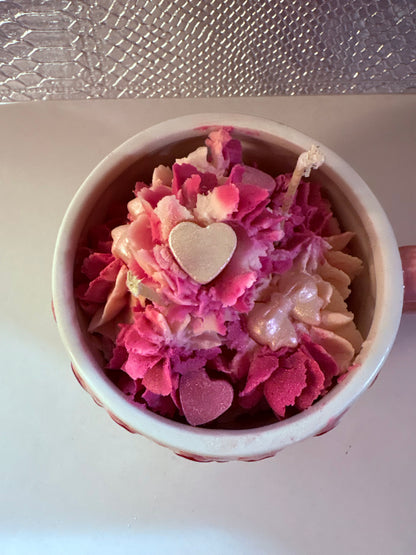 Love Cake Scented Candle, Whipped Cream Candle, Cake inspired Candle, Valentine’s Gift