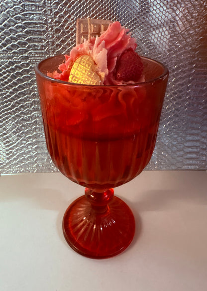 Strawberry Swirl Milkshake Candle